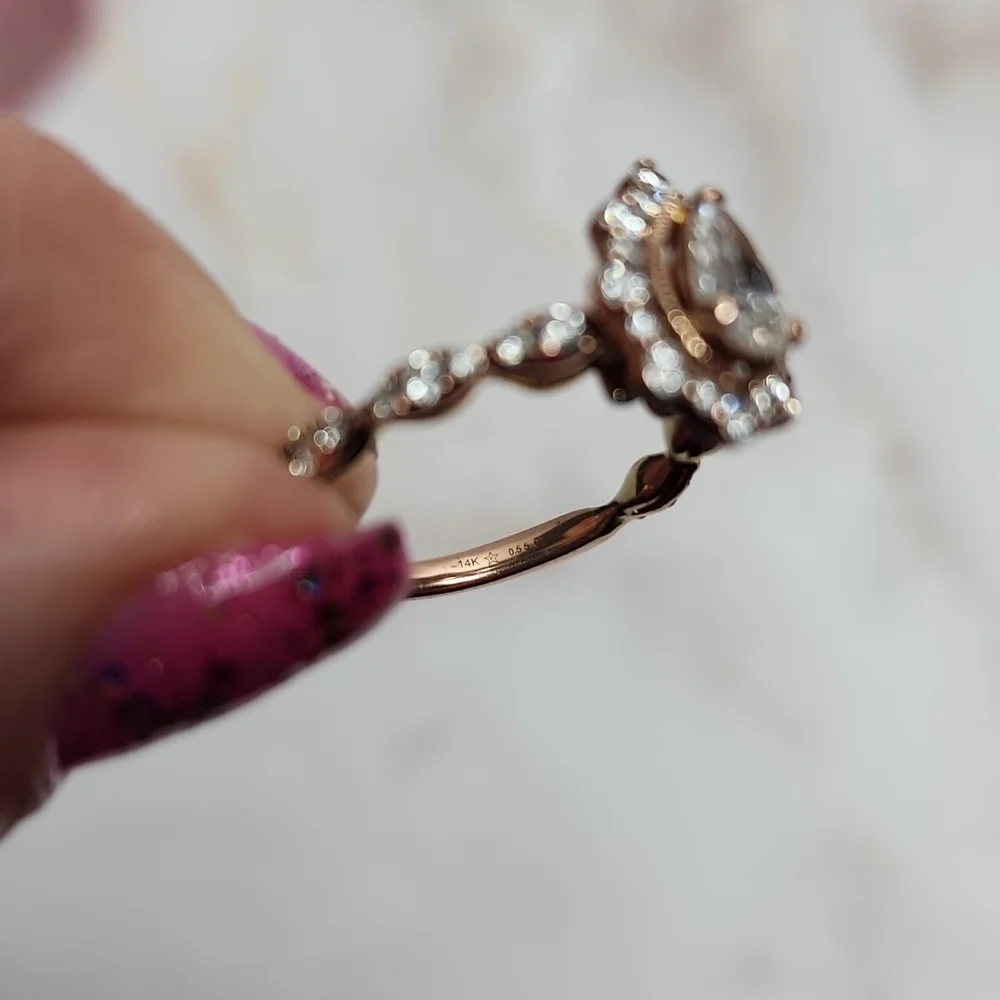 Zac Posen 1 Ct. Tw. Diamond Engagement Ring 14K Rose Gold